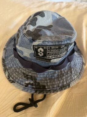 Supreme Military Boonie Hat blue camo M/L